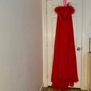 Sherri Hill Strapless A-line gown Prom dress IN RED‼️